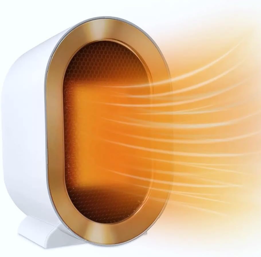 Nuevo ventilador eléctrico portátil 1200 W PTC calor de cerámica de 2 velocidades Mini de bajo ruido calentador de espacio doméstico calentador