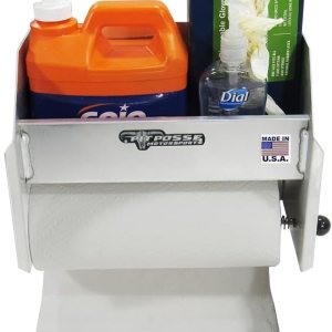 Organizador de almacenamiento de aluminio cerrado de estación de limpieza manual para garage, tienda, remolque Pit Posse 454 Organizador de almacenamiento de aluminio cerrado de estación de limpieza manual para garage, tienda, remolque Pit Posse 454