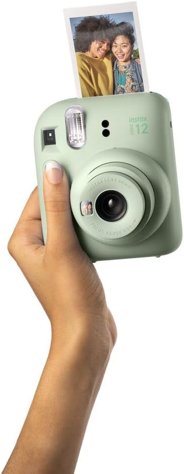 Fujifilm Cámara de película instantánea Instax Mini 12 (verde menta) + película instantánea Fuji Instax Mini – 40 hojas + paquete de regalo de
