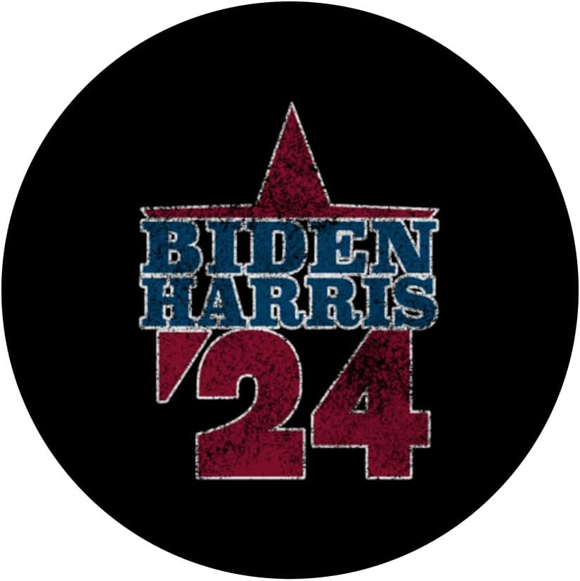 Joe Biden 2024 and Kamala Harris Retro Distressed PopSockets Swappable PopGrip