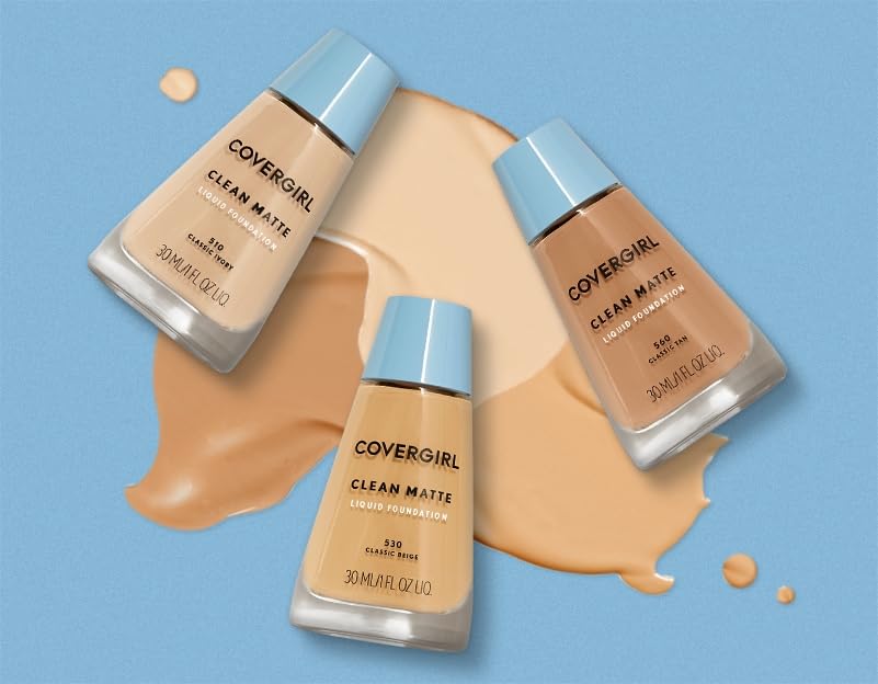 CoverGirl Clean Maquillaje líquido control de aceite, paquete de de 1
