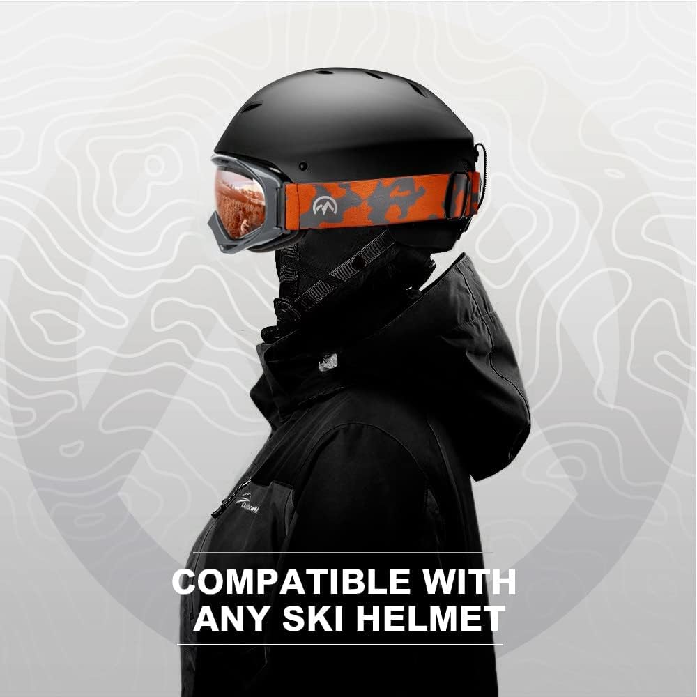 OutdoorMaster – Gafas de esquísnowboard para hombres, mujeres y jóvenes, 100% protección contra rayos ultravioleta, para usar sobre los anteojos