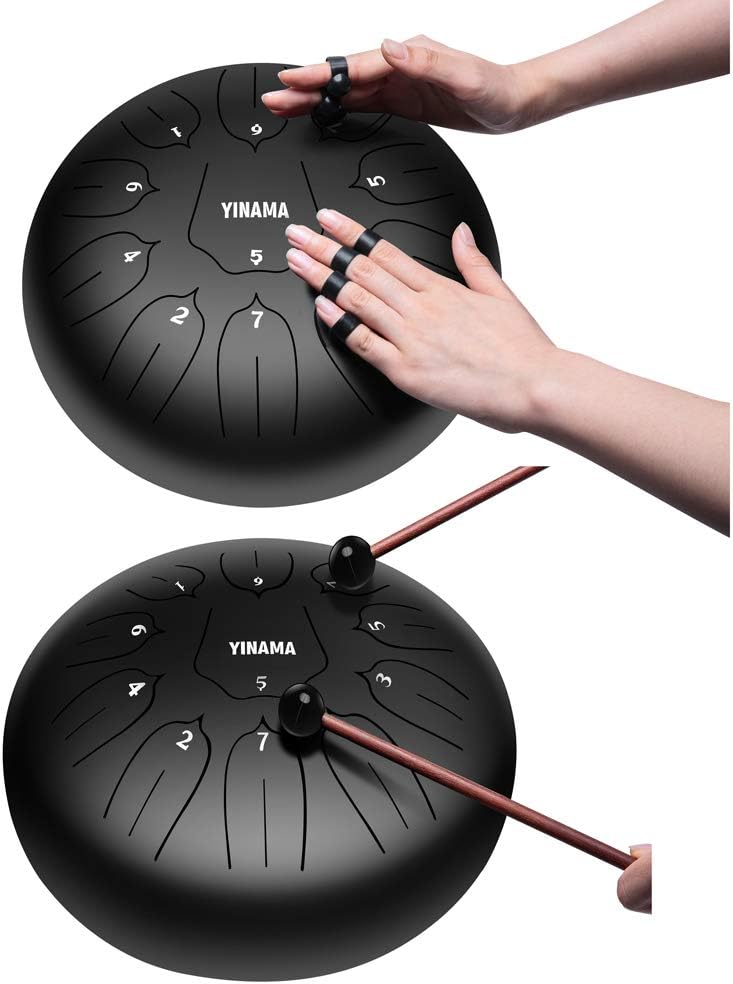 Instrumento de percusión para tambor de lengua (acero, 11 notas, 10 pulgadas)