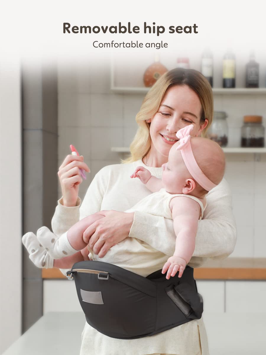 Portabebés con asiento de cadera, portabebés de recién nacido a niño, portabebés para niños pequeños de 7 a 66 libras, portabebés para todas las