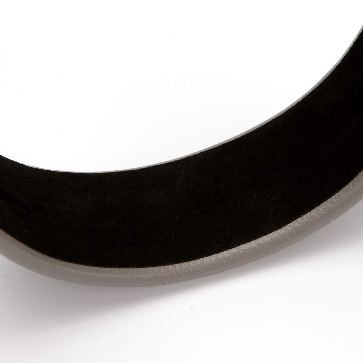 Diadema de cuero duro de 1.7 pulgadas, diadema ancha acolchada para mujeres (beige)
