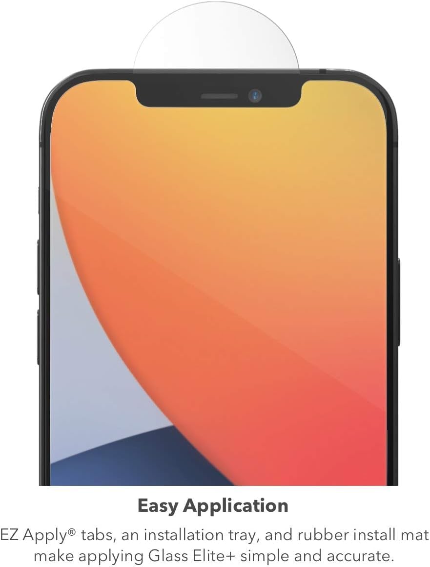 ZAGG InvisibleShield Glass Elite+ Plus – Protector de pantalla para iPhone SE (2 generación 2020 y 3 generación 2022), iPhone 8 y iPhone 7, vidrio