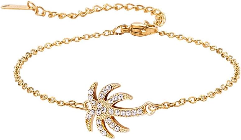 30 dijes de aleación dorada con eslabones de palmera tropical hawaiana con diamantes de imitación, colgantes para collares, pulseras, joyería,