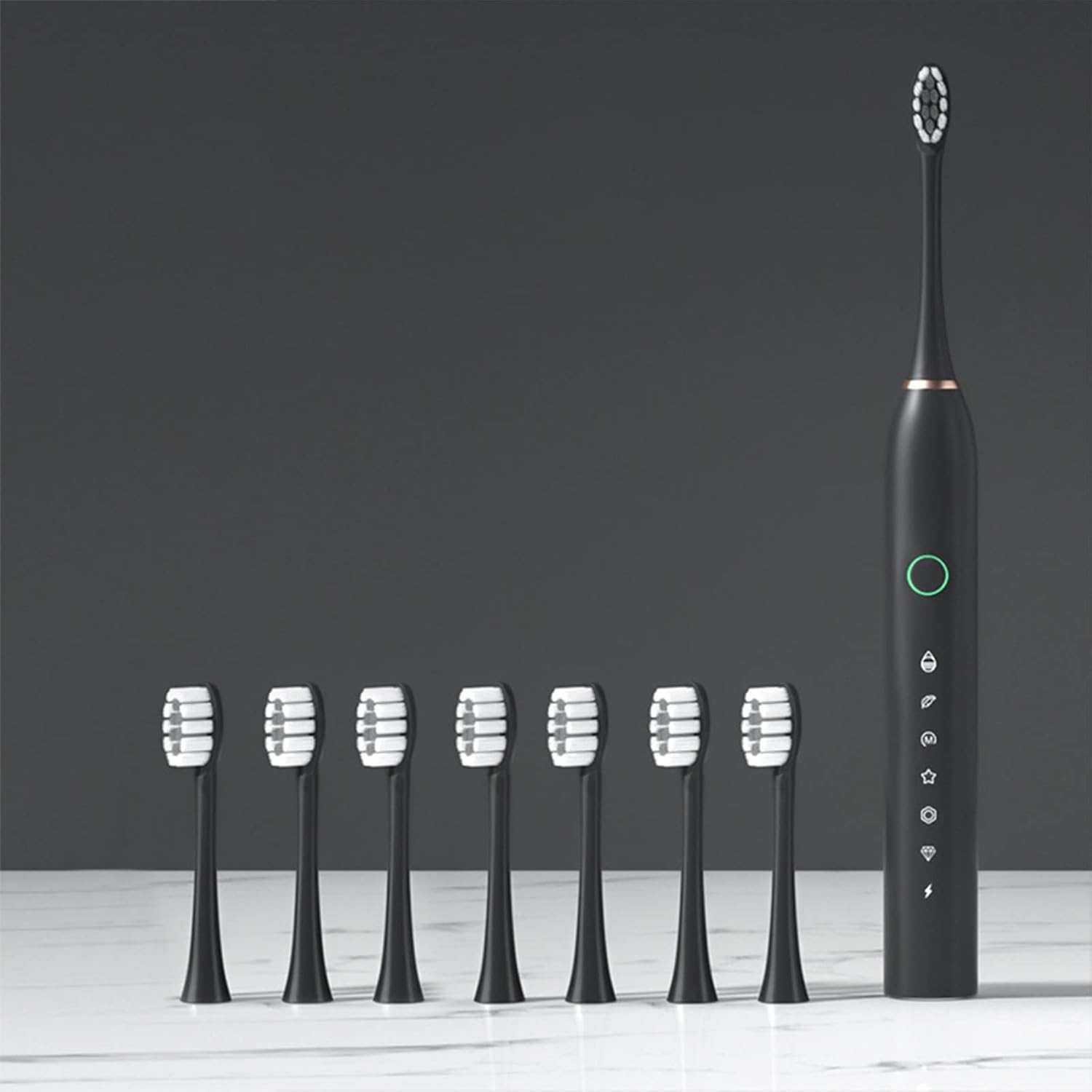 topliu Cepillo de dientes eléctrico inteligente de 6 velocidades con 8 cabezales de cepillo – Cepillo de dientes eléctrico portátil – Cepillo de