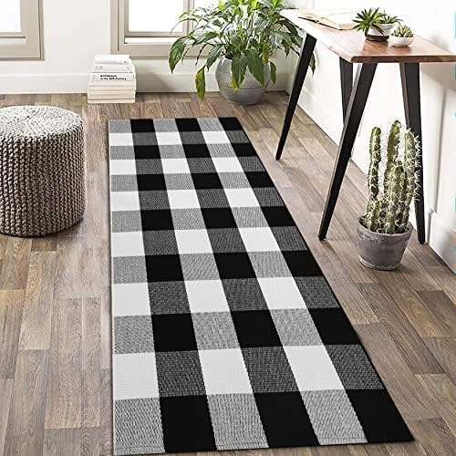 KOZYFLY Alfombras a cuadros Buffalo de 2 x 3 pies y 2 x 6 pies