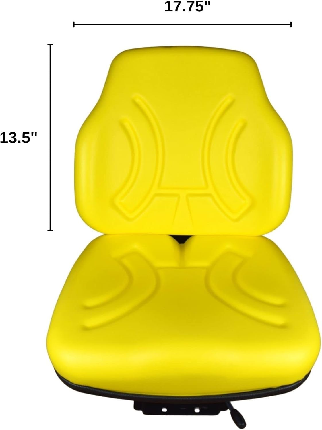TRAC SEATS Asiento de suspensión amarillo para tractor de cabina abierta John Deere 5103 5200 5203 5210 5220 6110 6200 6210 6300 6310 6400 6410 6500