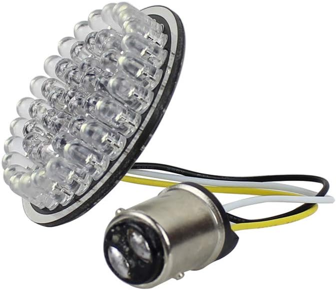 Faro de motocicleta 5.75 pulgadas 5 34 “redondo LED proyección faro+motocicleta intermitentes luz 1157 bala blancoámbar (plata)