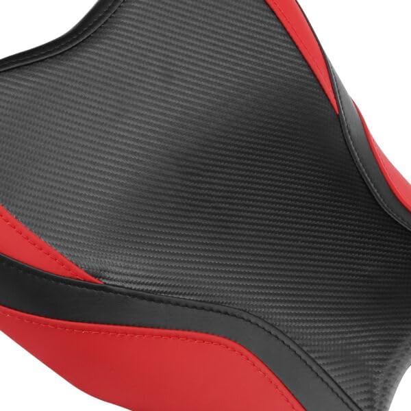 TCMT Asientos de conductor y pasajeros negros y rojos aptos para Kawasaki Z900 2017-2023 2018 19