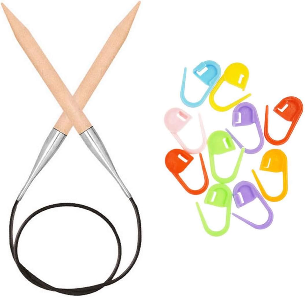 Knitter’s Pride Basix 400201 – Agujas de tejer circulares de 24 pulgadas (23.6 in), tamaño US 11 (0.315 in) con 10 marcadores de puntada Artsiga