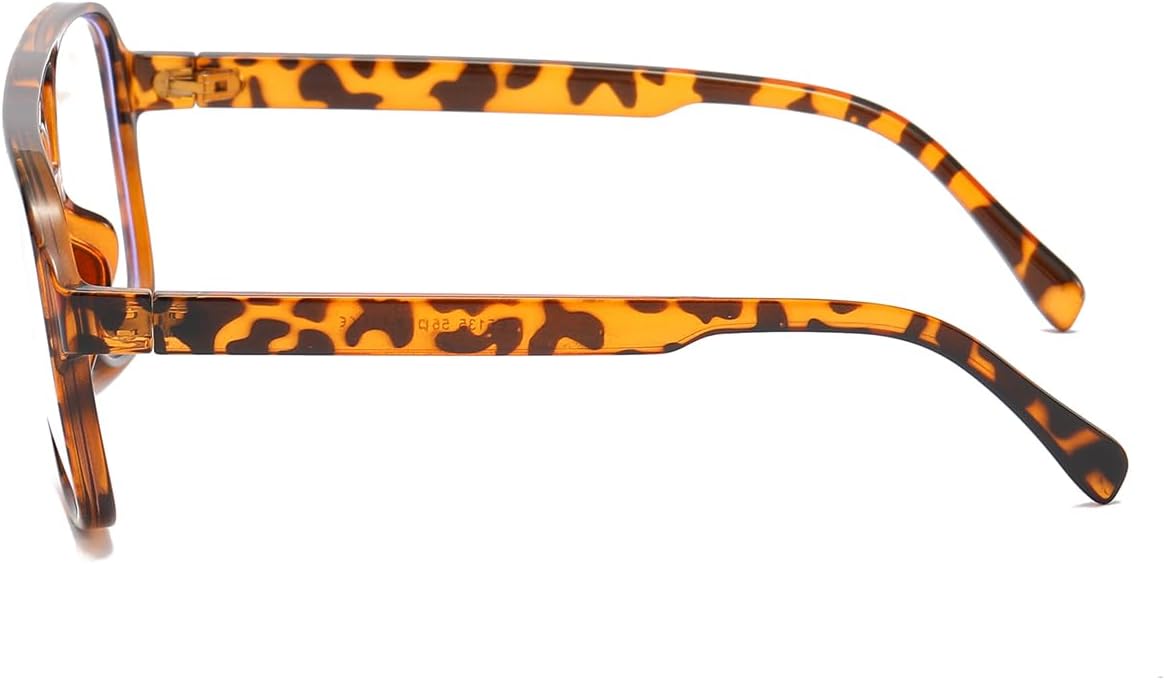 WHHJM Lentes de bloqueo de luz azul de aviador para mujeres y hombres, lentes retro de los años 70 con marco de aviador sin receta
