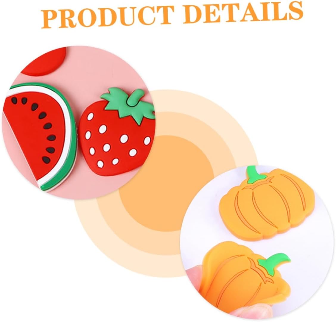 10pcs fruta refrigerador imanes goma pizarra magnética etiqueta engomada