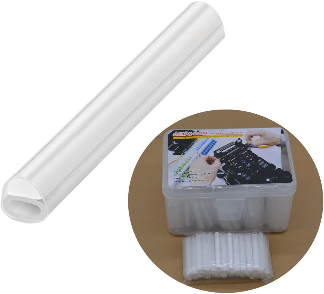 Manga de empalme de fusión de fibra óptica de masa de cinta de 1.575 pulgadas, tubo termorretráctil de empalme de fibra de cinta, miembro único de