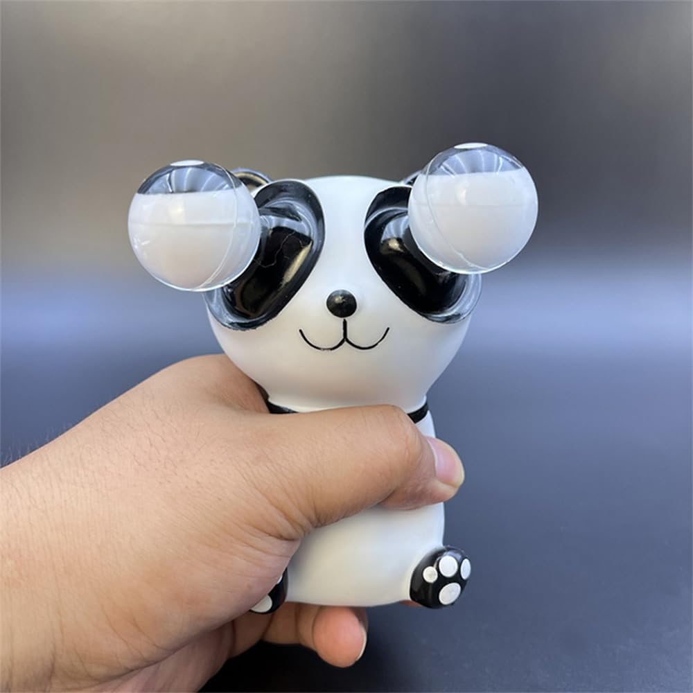 Juguetes para apretar con forma de panda, juguete para aliviar el estrés, juguetes divertidos y esponjosos con ojos emergentes, juguetes sensoriales