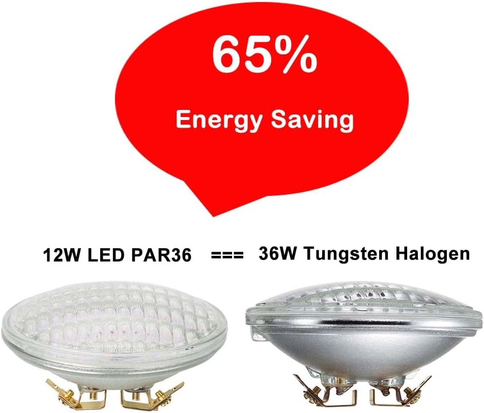 Familite PAR36 – Bombilla LED para paisaje, equivalente a halógeno de 12 W, 36 W, CACC 12 V, impermeable, luz blanca cálida de 3000 K para luz de
