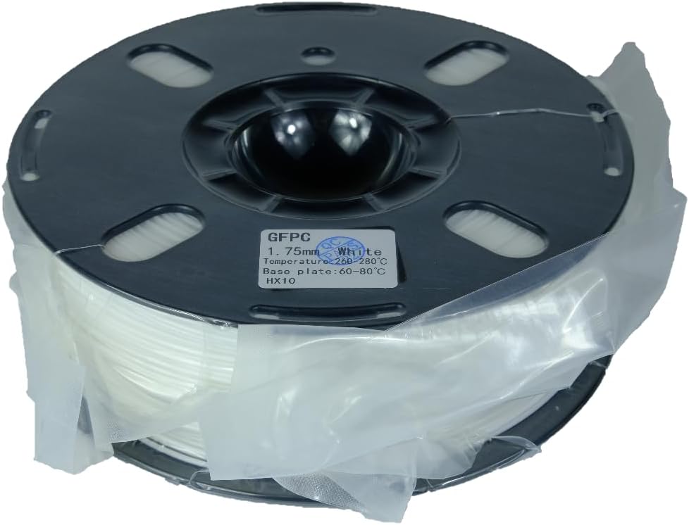RANKI Filamento de policarbonato de fibra de vidrio de 0.069 in, 2.2 lbs, filamento de impresora 3D de fibra de vidrio ultraduro para uso en