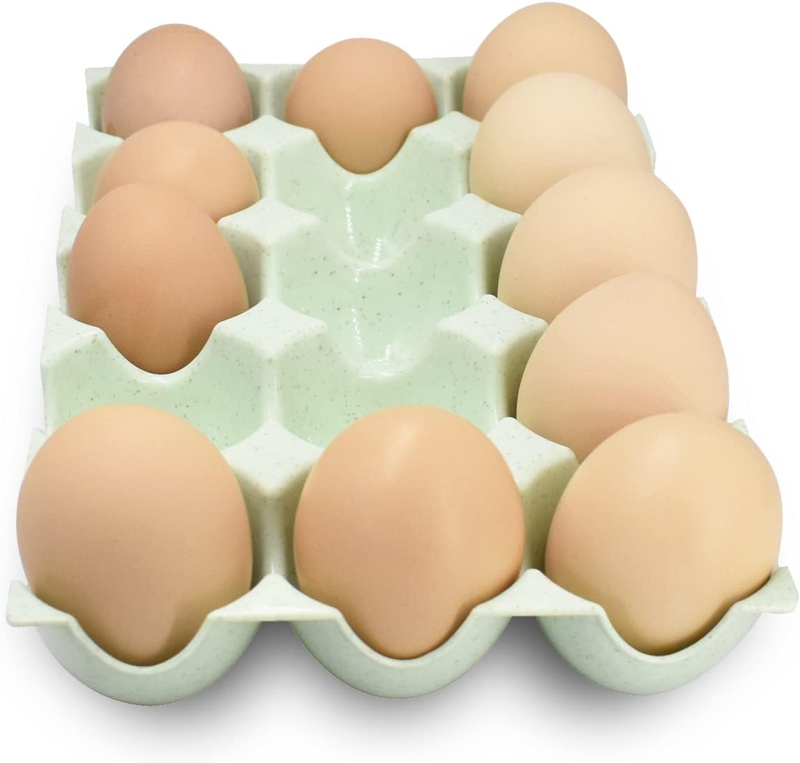 Soporte para bandeja de huevos para refrigerador, cesta de plástico para 15 huevos para nevera, caja organizadora de almacenamiento de cocina, plato