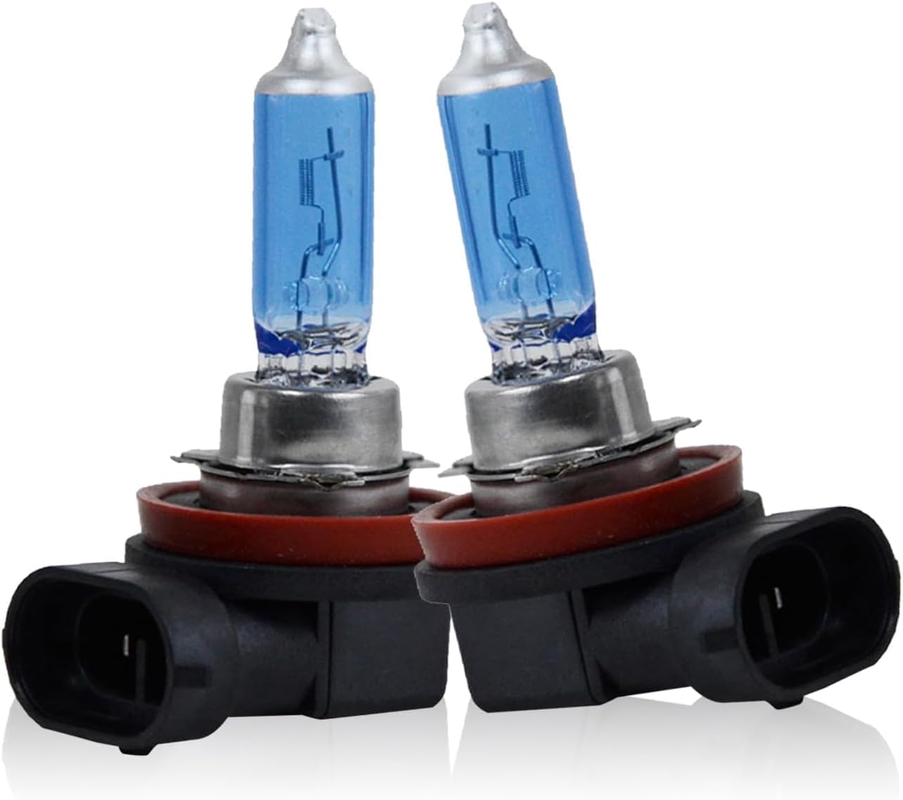 QODOLSI 2 luces halógenas H11 para automóvil, 12 V, 100 W, haz alto, luz antiniebla, bombillas ultra blancas, compatibles con la mayoría de