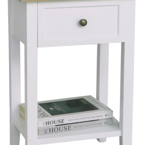 MaxSmeo Mesita de noche de granja, mesita de noche blanca con almacenamiento, mesita de noche moderna de madera, mesas auxiliares para sala de MaxSmeo Mesita de noche de granja, mesita de noche blanca con almacenamiento, mesita de noche moderna de madera, mesas auxiliares para sala de