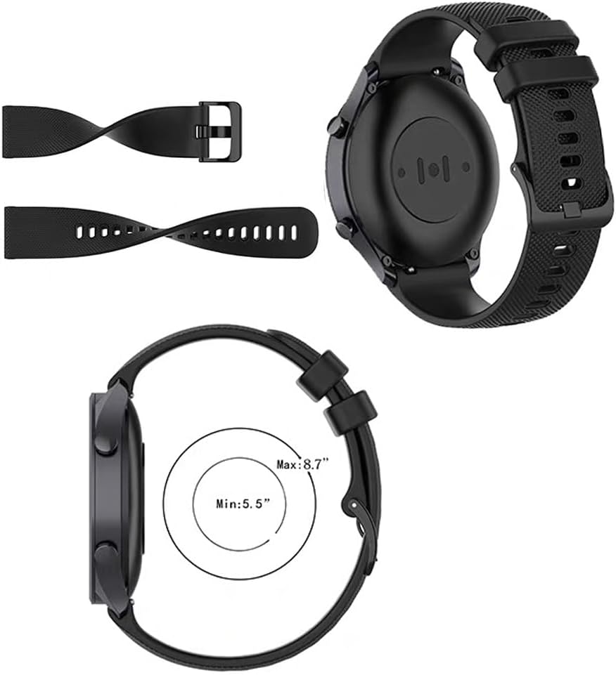 suitable for Samsung Galaxy Watch 3 strap 45mmGalaxy Watch 46mmear S3 Frontier, 22mm quick release silicone strap, suitable for both women and men