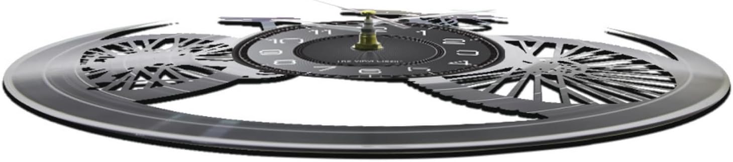 Reloj de pared de 11.8 in, diseño de Londres, estilo contemporáneo, Flip City, Reino Unido, paisaje urbano, corte láser, reloj de pared tallado