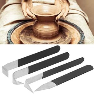 Juego de 4 herramientas de tallado de escultura de arcilla de cerámica, cuchillo de recorte, hecho a mano, artesanía, modelado, tallado para Juego de 4 herramientas de tallado de escultura de arcilla de cerámica, cuchillo de recorte, hecho a mano, artesanía, modelado, tallado para