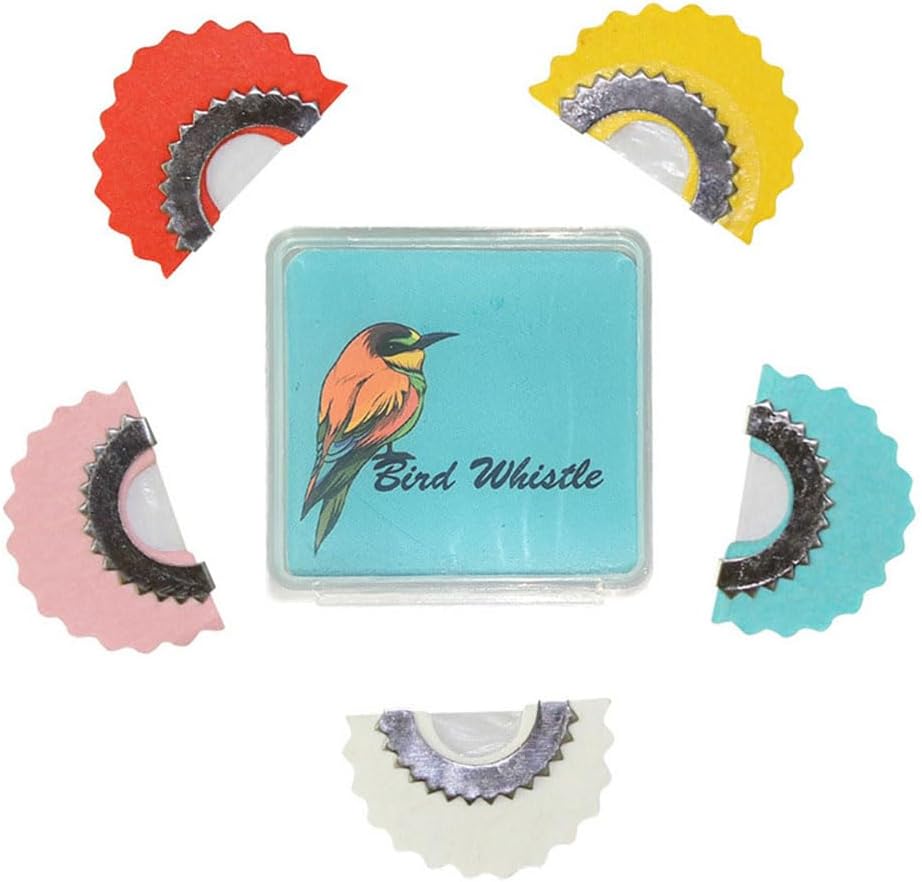 Silbato de pájaro 5 piezas mágico divertido pájaro llamador lengua silbato curruca original magia tweeting juguetes trucos mordaza, 5 colores