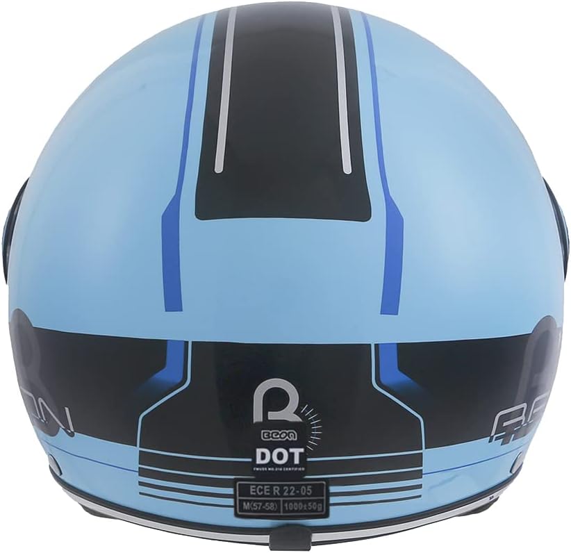 Casco de ciclomotor Vespa aprobado por DOT, cascos de motocicleta vintage 34 con visera retro para mujeres, hombres y adultos