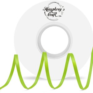 Humphrey’s Craft Cinta de satén de doble cara verde manzana de 18 pulgadas, 50 yardas, variedad de colores para manualidades, envoltura de regalos, Humphrey’s Craft Cinta de satén de doble cara verde manzana de 18 pulgadas, 50 yardas, variedad de colores para manualidades, envoltura de regalos,