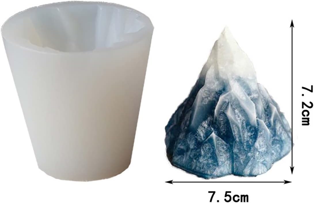 Iceberg – Molde de silicona para velas de resina iceberg, molde de silicona para decoración del hogar, molde de silicona para resina, molde de jabón
