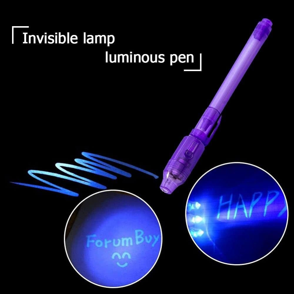 ZUNTENG Bolígrafo de tinta invisible, 28 bolígrafos espías, bolígrafo de tinta invisible que desaparece con luz ultravioleta, entretenimiento