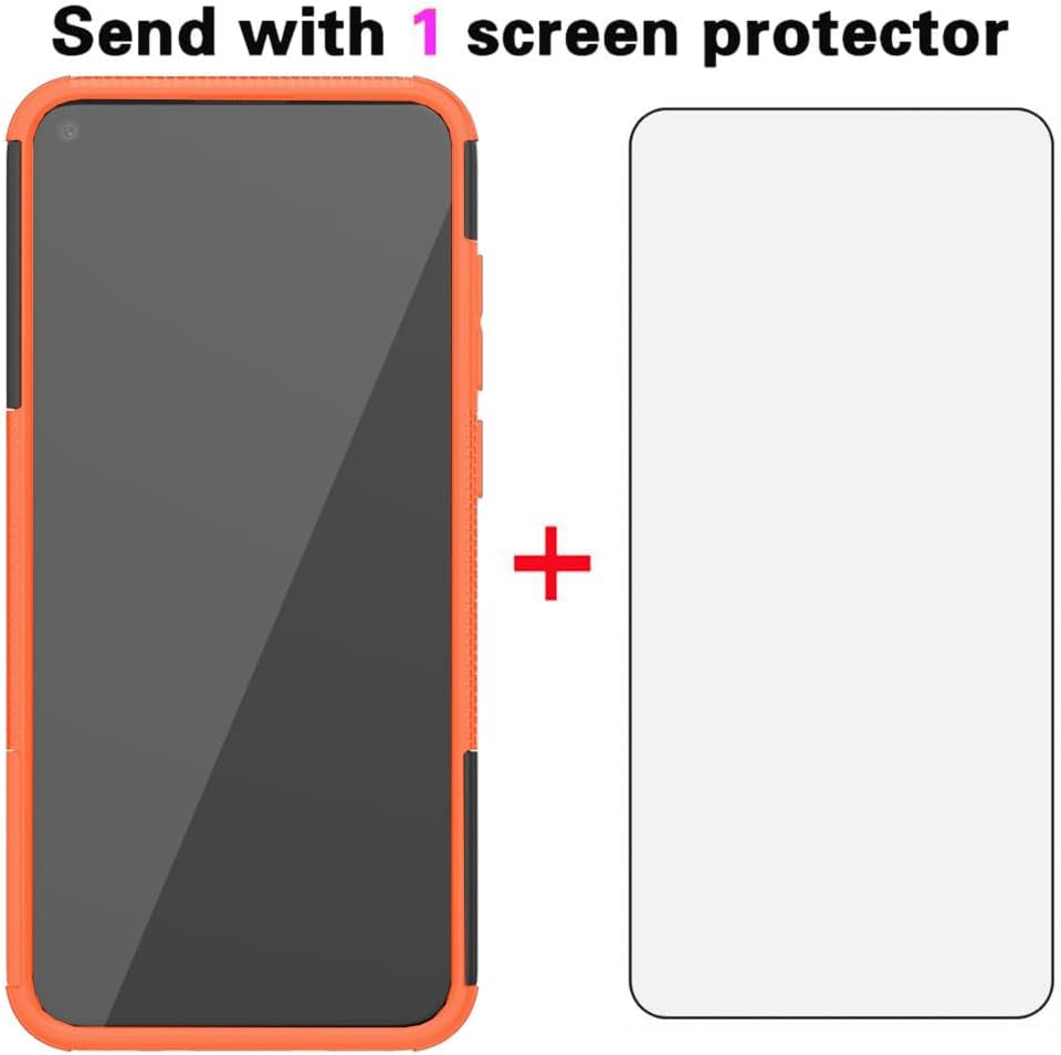 Asuwish Funda de teléfono para Samsung Galaxy A11M11 con protector de pantalla de vidrio templado y soporte delgado, funda protectora híbrida