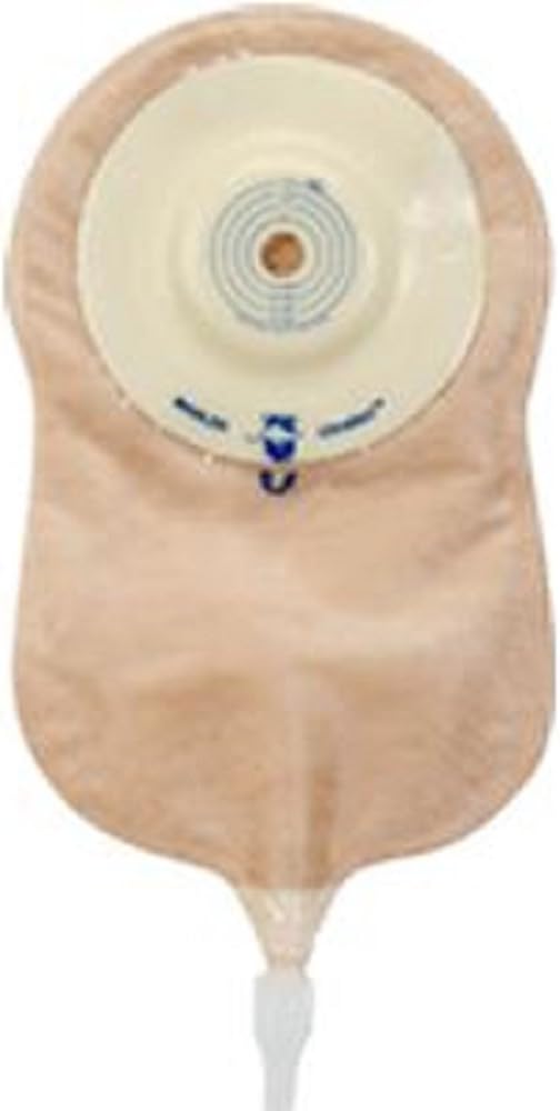 MarlenUltralite, 1-PC urostomy bolsa, poco profundas Convexo calcomanía barrera E-Z Válvula de drenaje 118″ apertura, 914″ LX534″ W