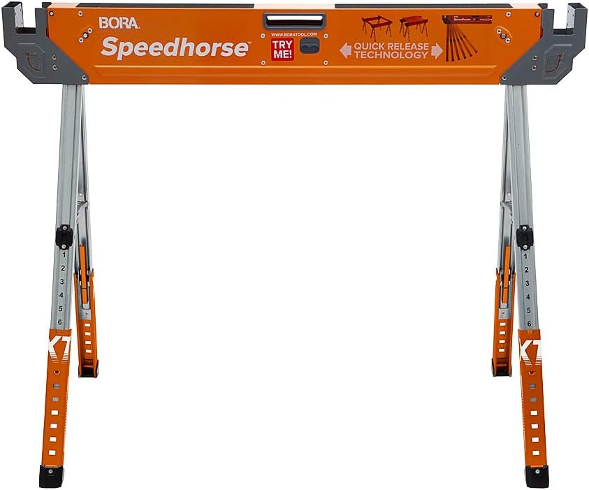 Bora Portamate Speedhorse XT – Par de caballetes – Paquete de dos y abrazaderas de borde de abrazadera NGX de 100 pulgadas y abrazaderas de oruga,