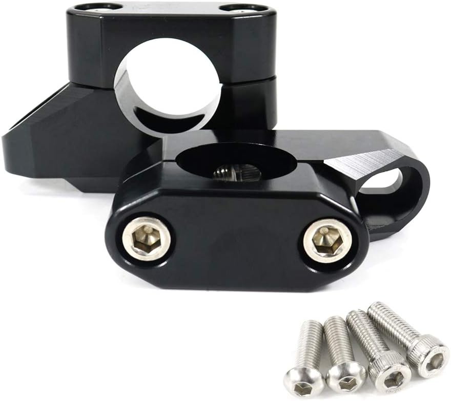 Xitomer Elevadores de manillar de 1.000 in de 1 pulgada con abrazaderas, apto para Shadow 600750, XV1700 96-10  XVZ1300, M50, Motocicleta ATV Dirt