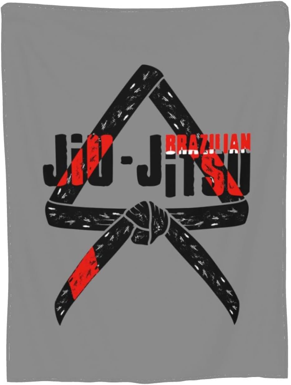 Jiu Jitsu – Manta de forro polar para cama y sofá, tamaño 50 x 40 pulgadas para esterillas de yoga y funda de almohada
