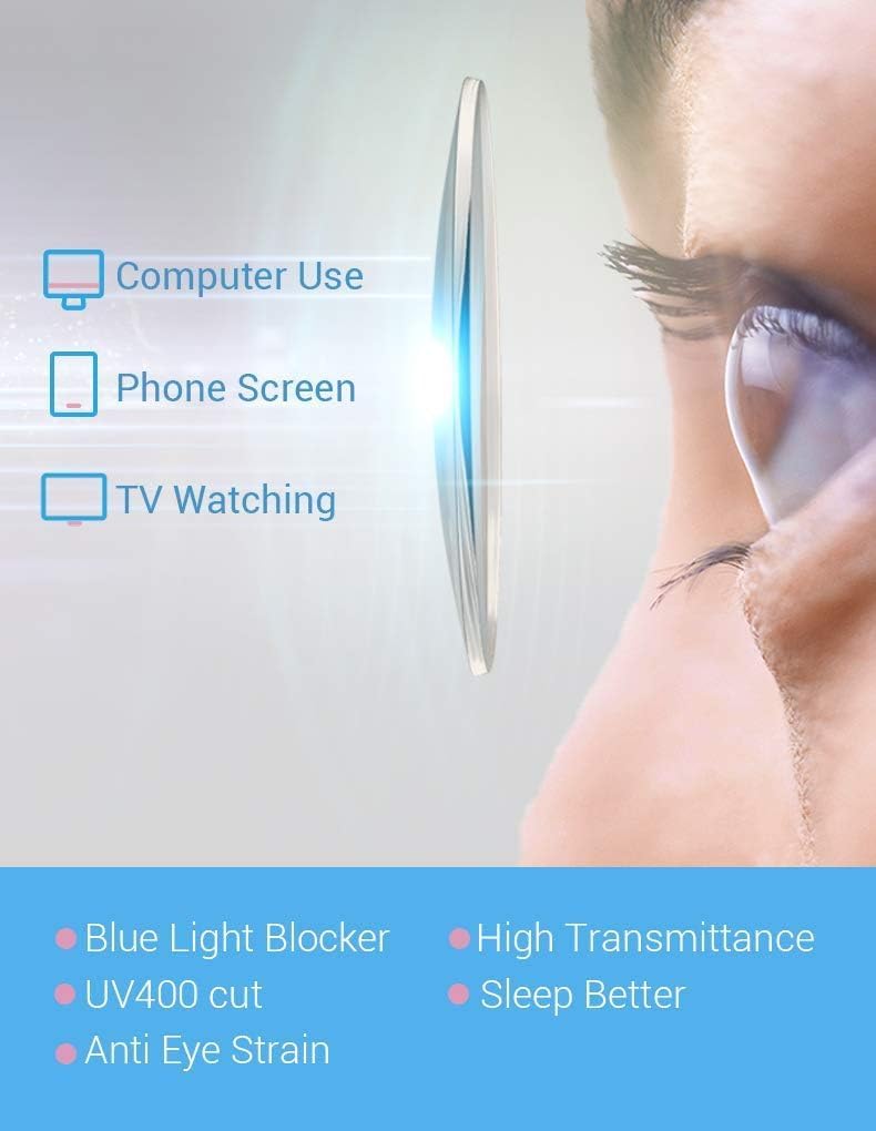 Firmoo Bloqueo de luz azul para mujer, lentes de lectura con aumento 2.0x, antifatiga ocular, antideslumbrante, dije de piedras preciosas de moda,
