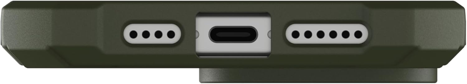 URBAN ARMOR GEAR UAG – Funda compatible con iPhone 15 Pro Max de 6.7 pulgadas, Essential Armor Olive Drab, imán integrado compatible con carga