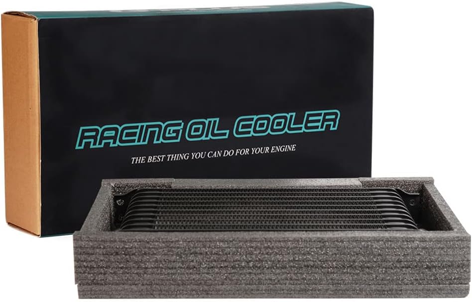 PIT66 Universal AN-10AN – Enfriador de aceite de transmisión de motor compatible con aluminio de 15 filas de oro modelo japonés