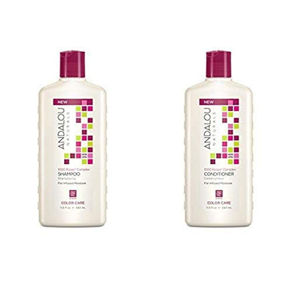 Andalou Naturals Champú + acondicionador 1000 Roses Complex Color Care