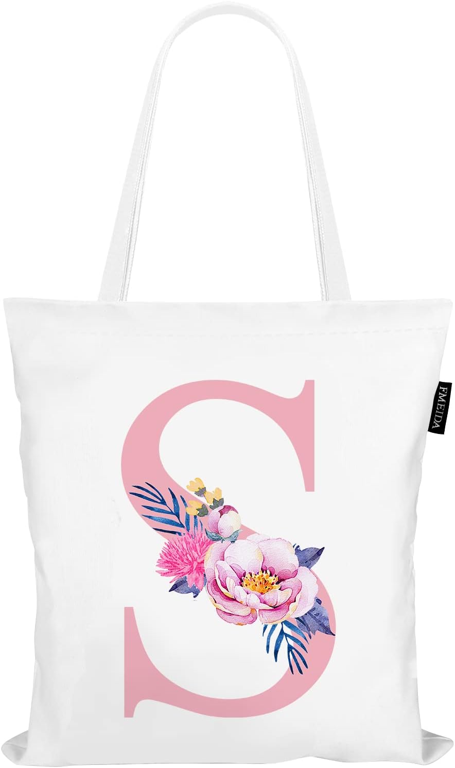 Fmeida Bolsa de mano con monograma para mujer, Initia S, regalos de cumpleaños para profesores, mamás amigos, regalos personalizados para dama de