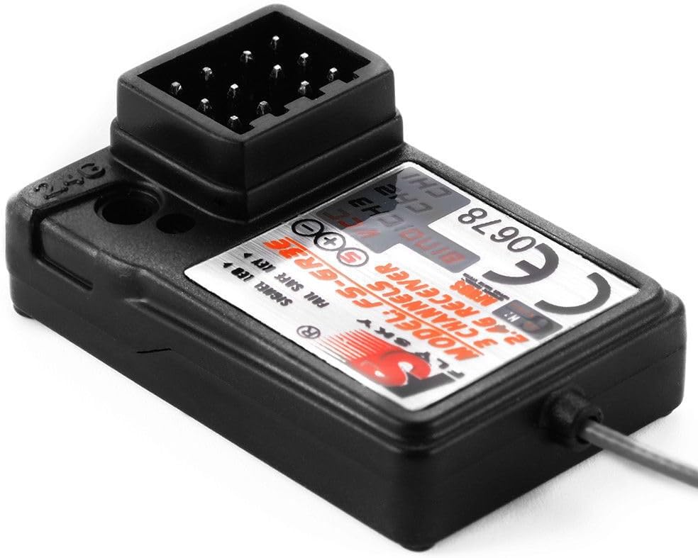 Flysky FS-GR3E – Receptor para FS-GT2 FS-GT2B FS-GT3B FS-GT3C Transmisor de radio para coche Rc  barco RC – Paquete de 1