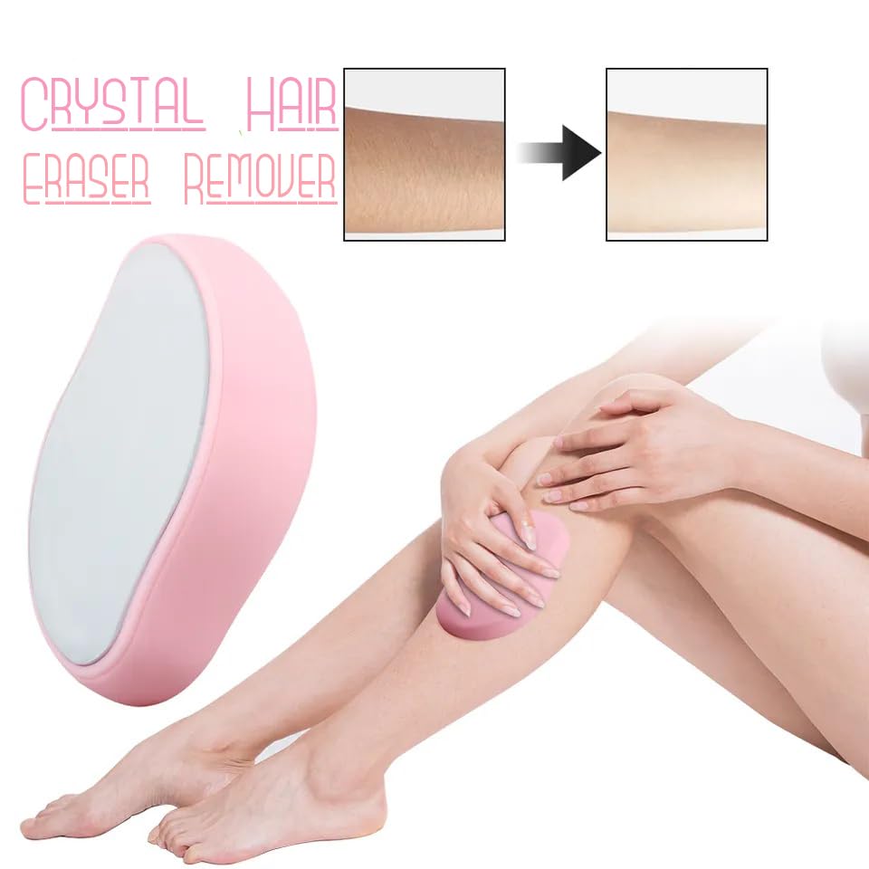 Removedor de pelo de cristal, borrador de pelo de cristal reutilizable para mujeres y hombres, herramienta mágica de depilación sin dolor, borrador