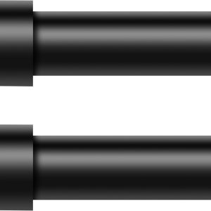 VOIIY Paquete de 2 barras de cortina para ventanas de 18 a 45 pulgadas (1.5 a 3.75 pies), barras de cortina negras de 1 pulgada de diámetro con VOIIY Paquete de 2 barras de cortina para ventanas de 18 a 45 pulgadas (1.5 a 3.75 pies), barras de cortina negras de 1 pulgada de diámetro con