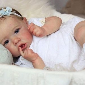 Muñecas Reborn Baby Girls, linda muñeca de vinilo Reborn de 18 pulgadas con cuerpo de tela suave y pesada, muñeca realista de vinilo con peso hecho Muñecas Reborn Baby Girls, linda muñeca de vinilo Reborn de 18 pulgadas con cuerpo de tela suave y pesada, muñeca realista de vinilo con peso hecho