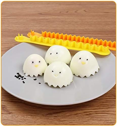 Cortador de huevos, cortador de huevos, cortador de huevos para huevos duros, forma bonita para niños, apto para lavavajillas y fácil de limpiar, 2
