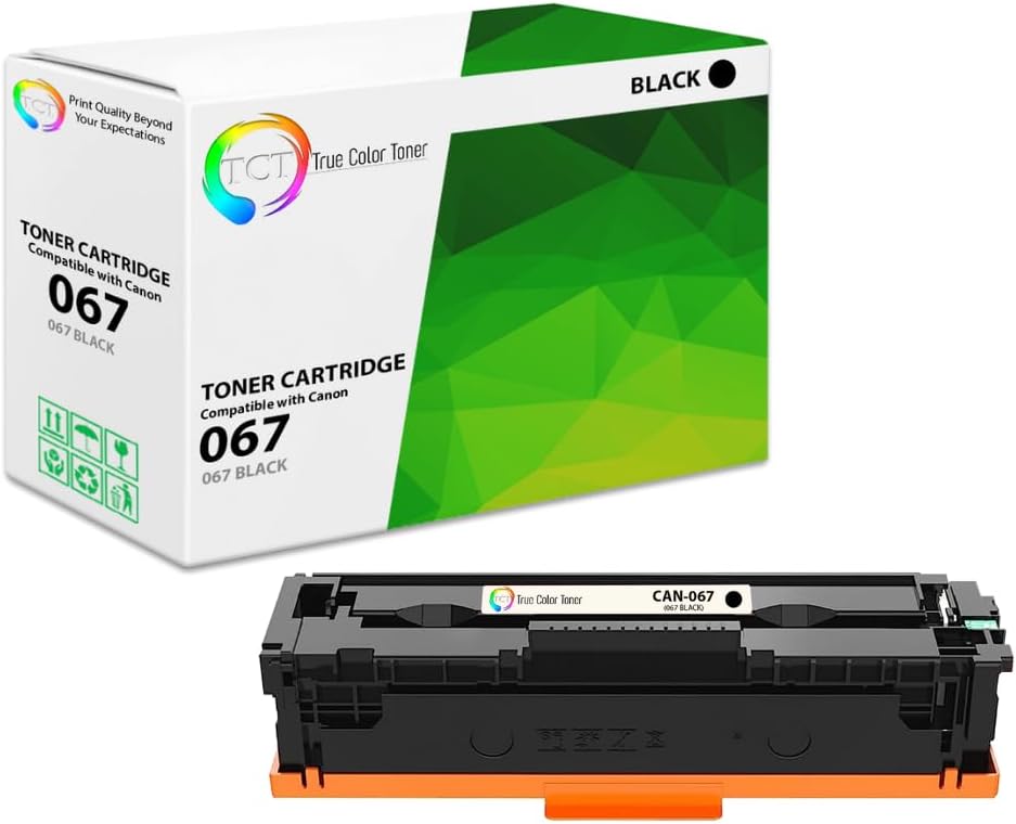 TCT Cartucho de tóner de repuesto prémium compatible con Canon 067 5102C001 5101C001 5100C001 5099C001, funciona con impresoras Canon i-SENSYS